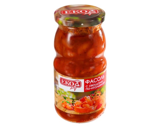 Фасоль ЭКО По-итальянски с овощами 510г с/б / интернет-магазин напитков Лоза в Улан-Удэ