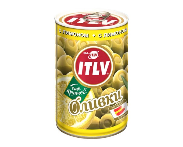 Оливки ITLV с лимоном 314мл ж/б / интернет-магазин Виноград