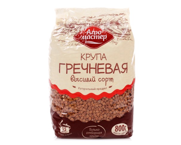 Крупа АГРОМАСТЕР Гречневая 800г / интернет-магазин напитков Лоза в Улан-Удэ