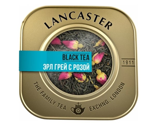 Чай LANCASTER черный с бергамотом лепестками василька и розы 75гр ж/б / интернет-магазин напитков Лоза в Улан-Удэ