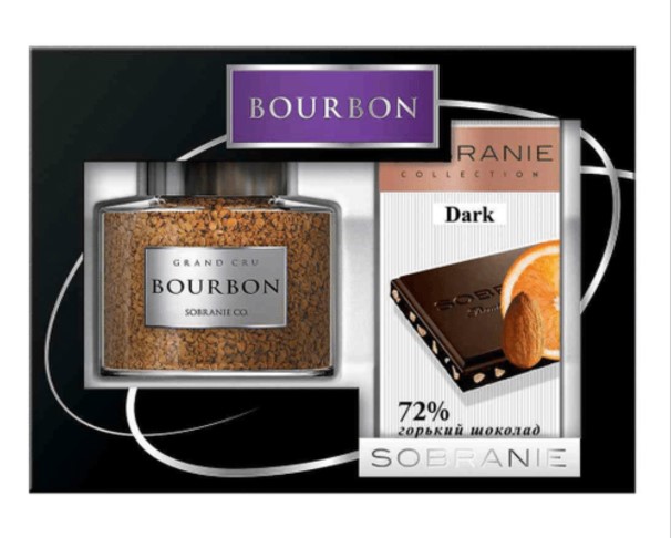 Набор Кофе BOURBON 100г+шок Sobranie 90г / интернет-магазин напитков Лоза в Улан-Удэ