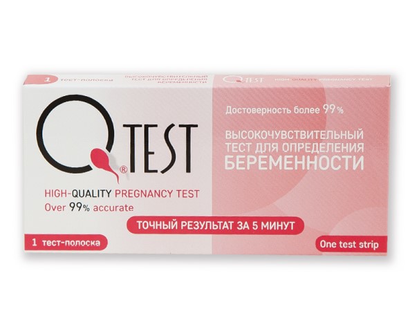 Тест QTEST  для определения беременности 1шт / интернет-магазин Виноград