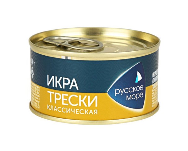 Икра РУССКОЕ МОРЕ трески классическая 130г ж/б / интернет-магазин Виноград