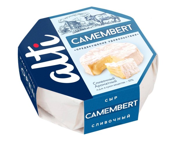 Сыр АЛТИ Камамбер пастеризованый 125г БЗМЖ / интернет-магазин Виноград