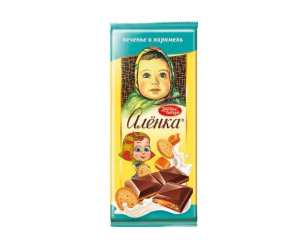 Шоколад АЛЕНКА молочный карамельная нач и печенье 90г / интернет-магазин напитков Лоза в Улан-Удэ