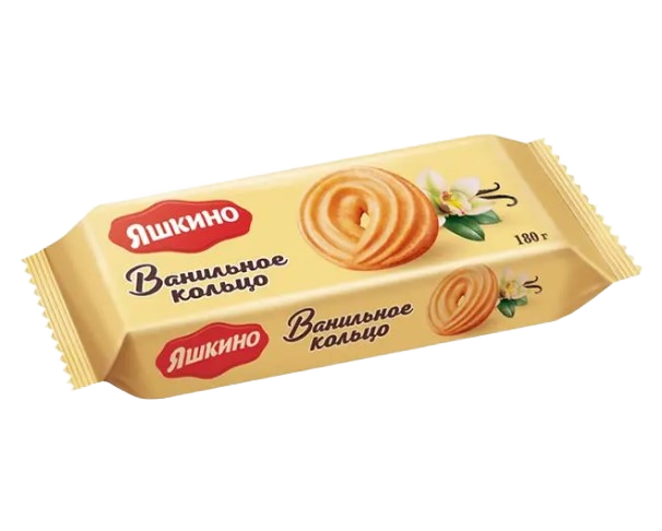 Печенье ЯШКИНО сдобное Ванильное кольцо 180г / интернет-магазин напитков Лоза в Улан-Удэ
