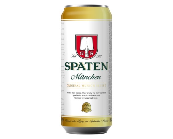 Пиво ШПАТЕН Мюнхен Хеллес 5,2% 450мл ж/б / интернет-магазин напитков Лоза в Улан-Удэ