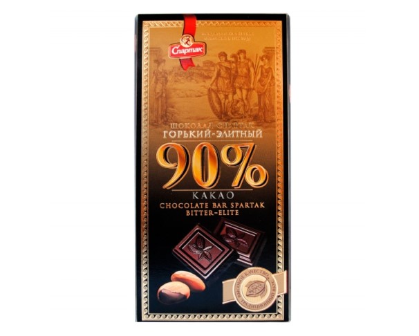 Шоколад СПАРТАК горький 90% (пенал) 85/90г / интернет-магазин напитков Лоза в Улан-Удэ