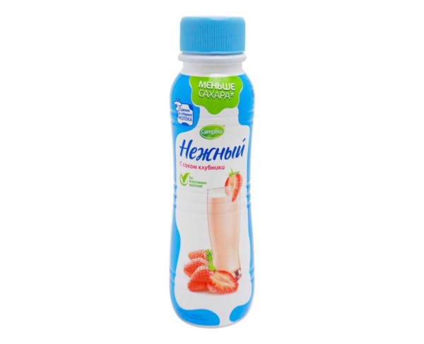 Йогурт CAMPINA Нежный 0,1% 420г Клубника БЗМЖ / интернет-магазин напитков Лоза в Улан-Удэ