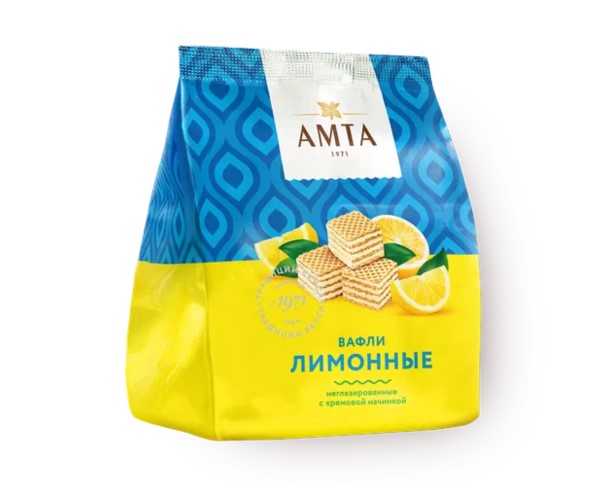 Вафельные кубики АМТА Лимонные 200г / интернет-магазин напитков Лоза в Улан-Удэ