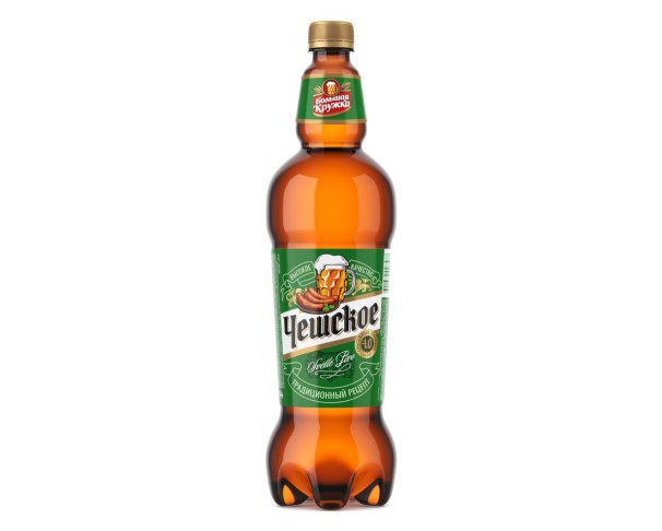 Пиво БОЛЬШАЯ КРУЖКА Чешское 4% 1,2л / интернет-магазин напитков Лоза в Улан-Удэ