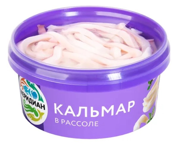 Кальмар МЕРИДИАН в рассоле 180г / интернет-магазин Виноград