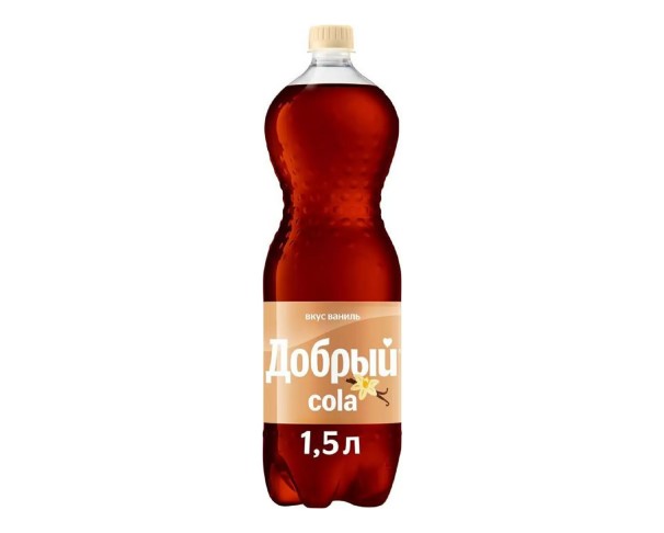 Вода газ. ДОБРЫЙ КОЛА Ваниль 1,5л / интернет-магазин напитков Лоза в Улан-Удэ