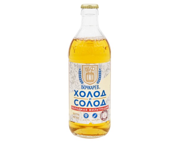 Пиво БОЧКАРЕВ Холод и солод 4,1% 430мл ст/б / интернет-магазин напитков Лоза в Улан-Удэ