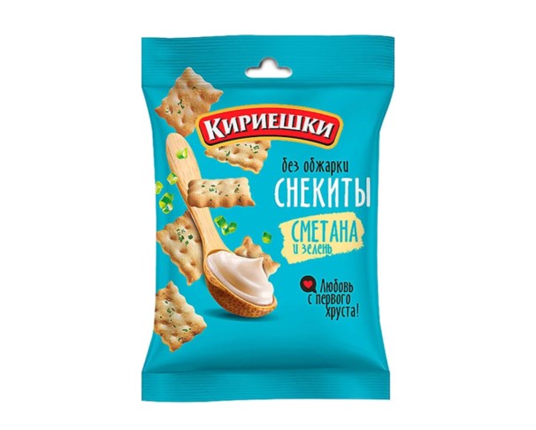 Крекер КИРИЕШКИ Снекиты со вкусом сметана и зелень 60г / интернет-магазин напитков Лоза в Улан-Удэ