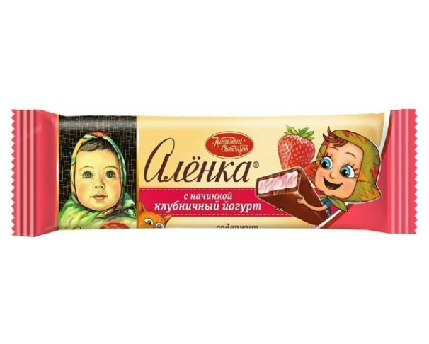 Шоколад АЛЕНКА с клубничный йогурт 45г / интернет-магазин напитков Лоза в Улан-Удэ