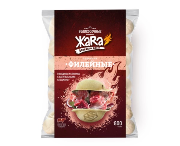 Пельмени ЖАРА Великосочные филейные 800г / интернет-магазин напитков Лоза в Улан-Удэ