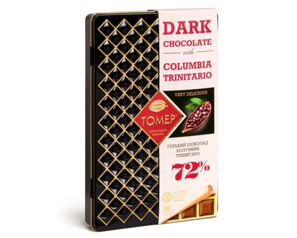 Шоколад ТОМЕР горький Колумбия Тринитарио 72% 90г ж/б / интернет-магазин напитков Лоза в Улан-Удэ