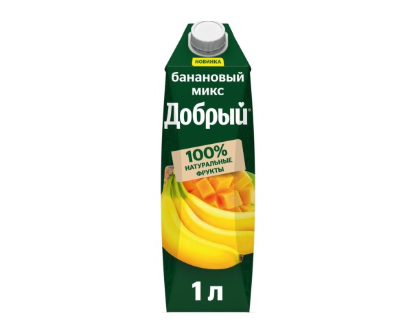 Напиток сокосодержащий ДОБРЫЙ Банановый микс 1л / интернет-магазин напитков Лоза в Улан-Удэ