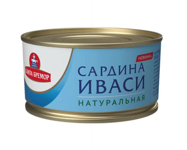 Сардина Иваси САНТА БРЕМОР кусочки 230г ж/б / интернет-магазин напитков Лоза в Улан-Удэ