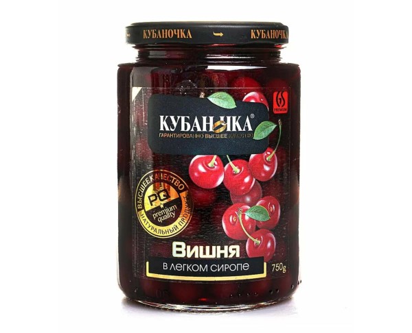 Компот КУБАНОЧКА Вишня в сиропе 520мл ст/б / интернет-магазин напитков Лоза в Улан-Удэ