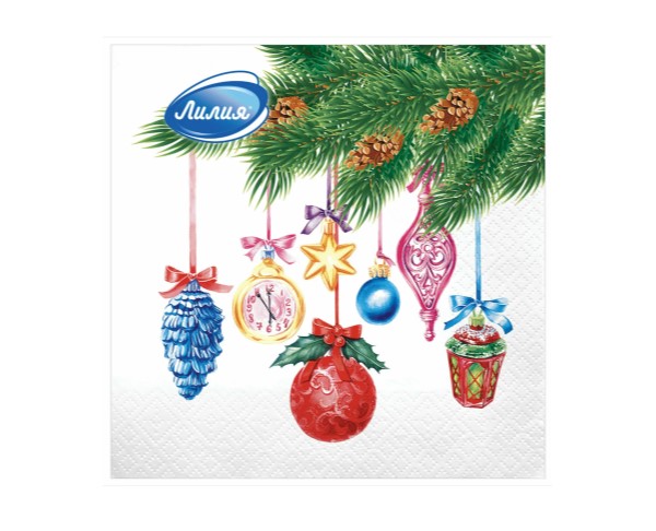 Салфетки Лилия Пять минут 33*33см 2-сл 20шт / интернет-магазин напитков Лоза в Улан-Удэ