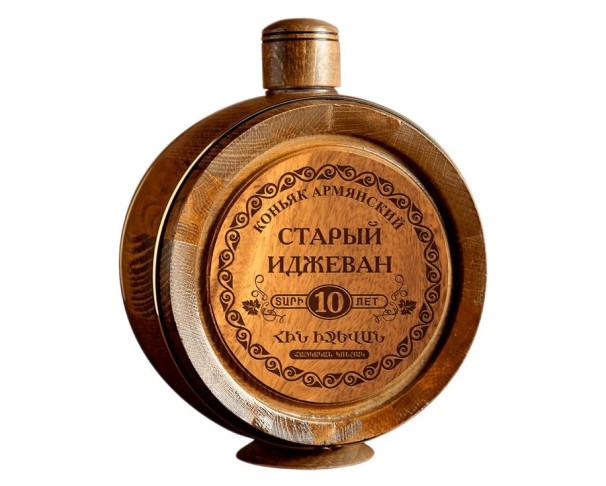 Коньяк СТАРЫЙ ИДЖЕВАН КС 10 лет 40% 700мл п/у (деревянный бочонок) / интернет-магазин напитков Лоза в Улан-Удэ