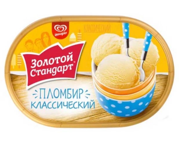 Мороженое ИНМАРКО ЗОЛОТОЙ СТАНДАРТ пломбир 380г БЗМЖ / интернет-магазин напитков Лоза в Улан-Удэ