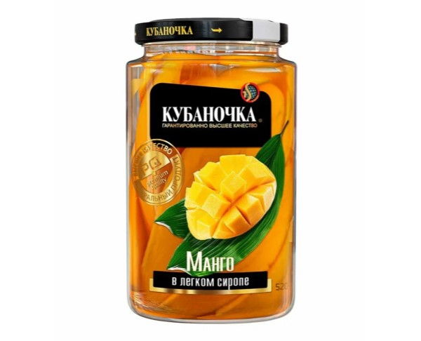 Компот КУБАНОЧКА Манго в сиропе 520мл ст/б / интернет-магазин напитков Лоза в Улан-Удэ