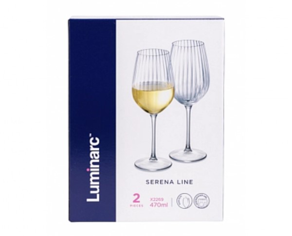 Набор бокалов Luminarc Serena Line д/вина 470мл 2шт / интернет-магазин напитков Лоза в Улан-Удэ
