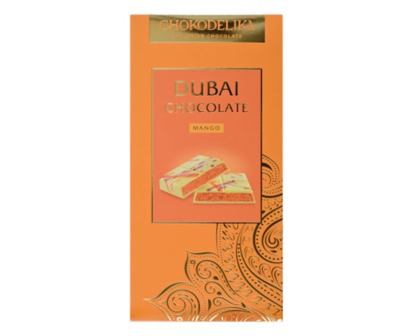 Шоколад ШОКОДЕЛИКА белый с начинкой Дубай манго 180г / интернет-магазин напитков Лоза в Улан-Удэ