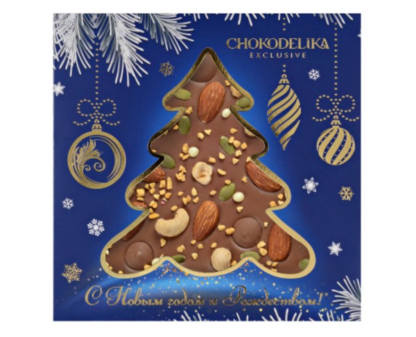 Шоколад ШОКОДЕЛИКА молочный Ореховый фейерверк 150г НГ / интернет-магазин напитков Лоза в Улан-Удэ