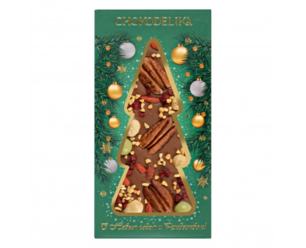 Шоколад ШОКОДЕЛИКА молочный Пекан,вишня, фундук 100г НГ / интернет-магазин напитков Лоза в Улан-Удэ