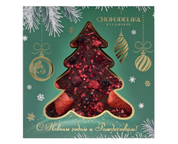 Шоколад ШОКОДЕЛИКА темный Бэррифест 150г НГ / интернет-магазин напитков Лоза в Улан-Удэ