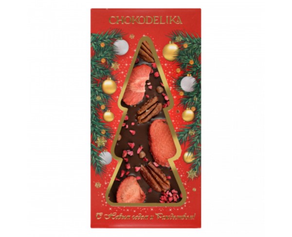 Шоколад ШОКОДЕЛИКА темный Клубника, пекан, малина 100г НГ / интернет-магазин напитков Лоза в Улан-Удэ