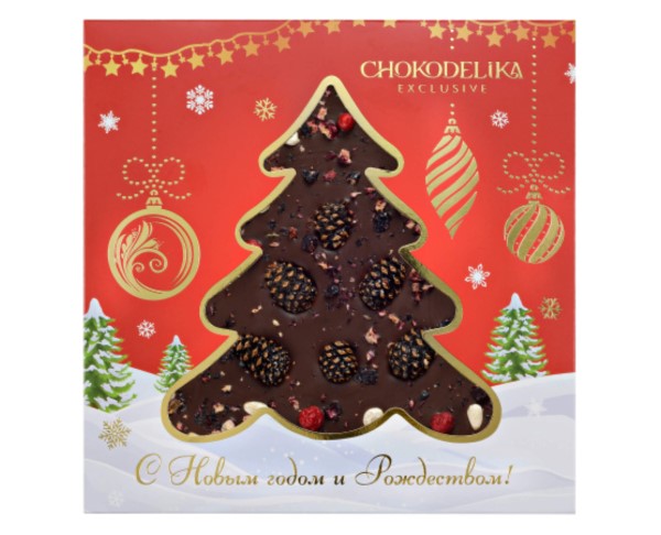 Шоколад ШОКОДЕЛИКА темный Таёжный подарок 150г НГ / интернет-магазин напитков Лоза в Улан-Удэ
