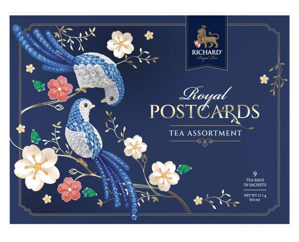 Чай РИЧАРД Royal Postcard асоорти 4 вкуса 8пак 15,4г / интернет-магазин напитков Лоза в Улан-Удэ