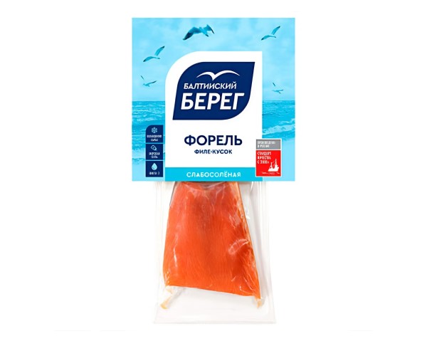 Форель БАЛТИЙСКИЙ БЕРЕГ кусок с/с 100г в/у / интернет-магазин напитков Лоза в Улан-Удэ