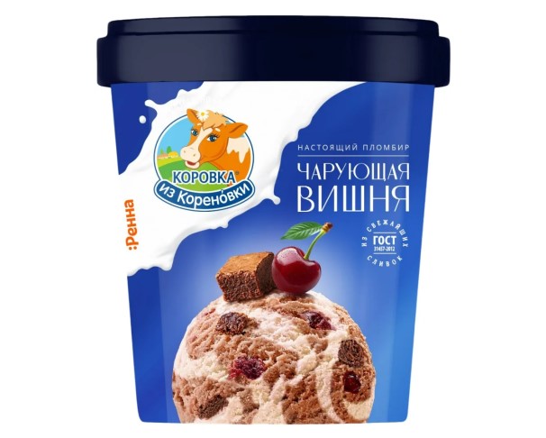 Мороженое Пломбир Чарующая вишня 300гр БЗМЖ / интернет-магазин напитков Лоза в Улан-Удэ