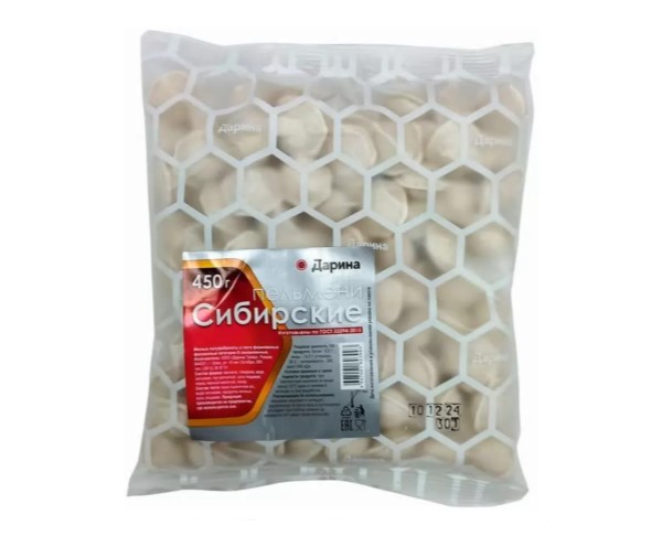 Пельмени ДАРИНА Сибирские 450г / интернет-магазин напитков Лоза в Улан-Удэ