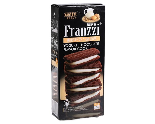 Печенье-сэндвич Franzzi песочное с йогуртово-шоколадным вкусом 115гр / интернет-магазин напитков Лоза в Улан-Удэ