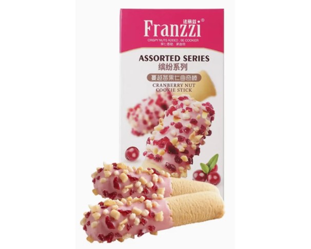 Печенье-палочки Franzzi песочное в йогрутовой глзури с клюквой и миндалем 93гр / интернет-магазин напитков Лоза в Улан-Удэ