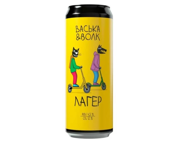 Пиво ВАСИЛЕОСТРОВСКОЕ Васька волк лагер 4,6% 450мл ж/б / интернет-магазин напитков Лоза в Улан-Удэ