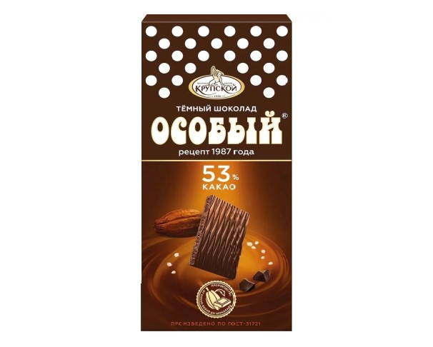 Шоколад ОСОБЫЙ темный оригинальный 88г (порционный) / интернет-магазин напитков Лоза в Улан-Удэ