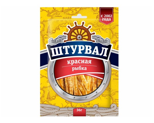 Рыба ШТУРВАЛ Красная солено-сушеная 36г / интернет-магазин напитков Лоза в Улан-Удэ