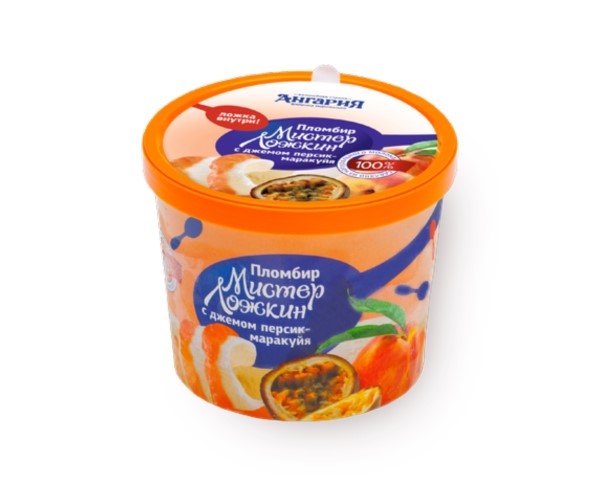 Мороженое АНГАРИЯ Мистер Ложкин ПЕРСИК-МАРАКУЙЯ 100г БЗМЖ / интернет-магазин напитков Лоза в Улан-Удэ