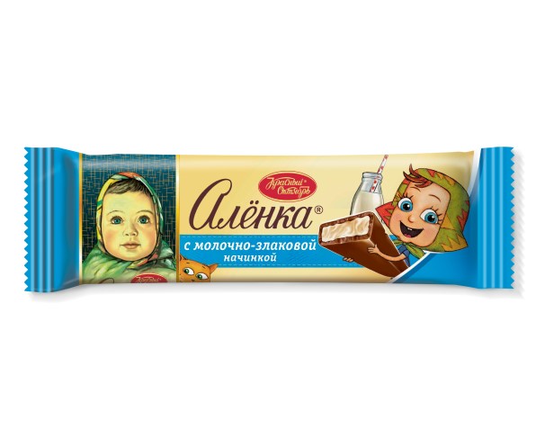 Шоколад АЛЕНКА с молочно-злаковой начинкой 45г / интернет-магазин Виноград