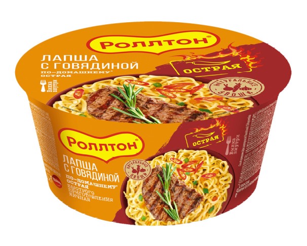 Лапша РОЛЛТОН Говядина по-домашнему 90г чашка / интернет-магазин напитков Лоза в Улан-Удэ