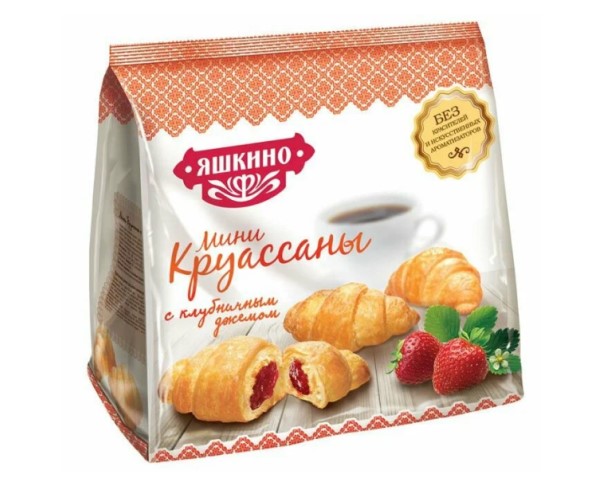 Круассаны ЯШКИНО мини с клуб джемом 180г / интернет-магазин напитков Лоза в Улан-Удэ